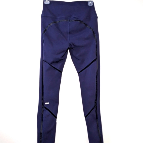 Alo Yoga High-Waist Continuity Yoga Leggings Full Length Blue Navy Size M - Picture 10 of 13